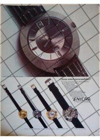 CARTEL PUBLICITARIO RETRO RELOJES ENICAR SHERPA STAR 1964