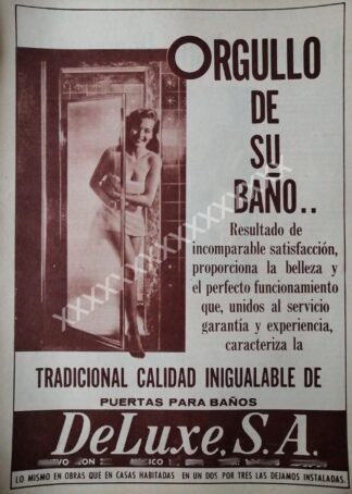 CARTEL ANTIGUO TIENDAS DELUXE.S.A 1959 BAÑOS