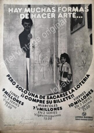 CARTEL ANTIGUO ORIGINAL DE LOTERIA NACIONAL. 1960s / 25