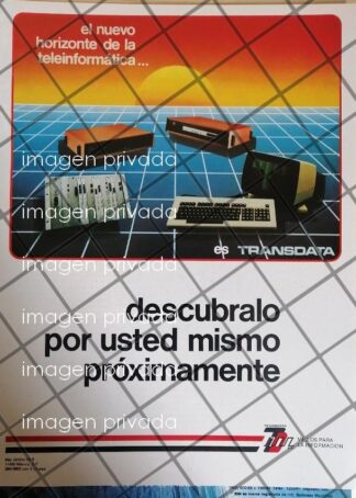 CARTEL PUBLICITARIO RETRO TRANDATA S.A 1985 /INFORMATICA