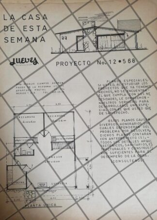PUBLICIDAD FIRMA ARQUITECTO. ROGELIO CAMPOS GUZMAN 1969