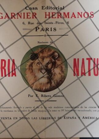 CARTEL PUBLICITARIO ANTIGUO EDITORIAL GARNIER 1910-15