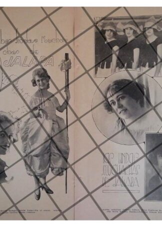 AFICHE  RETRO DAMAS DE LA ALTA SOCIEDAD DE JALAPA. V 1922