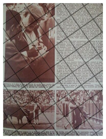 AFICHE RETRO ERNEST HEMINGWAY POLEMICA CONTRA MANOLETE - Image 4