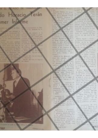 AFICHE RETRO 1er INFORME. HORACIO TERAN ZOZAYA 1952