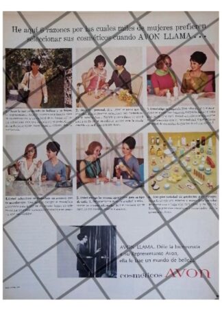 CARTEL PUBLICITARIO RETRO COSMETICOS AVON 1968 /16