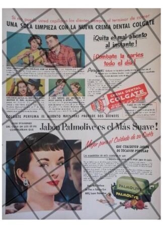 AFICHE PUBLICITARIO RETRO COLGATE PALMOLIVE 1959 /8