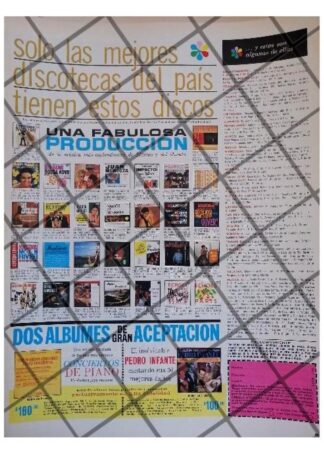 CARTEL PUBLICITARIO RETRO DISCOS PEERLESS 1962 /7