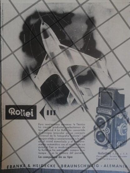 3 AFICHES PUBLICITARIOS RETRO. CAMARAS ROLLEI 1950s /2 - Image 2