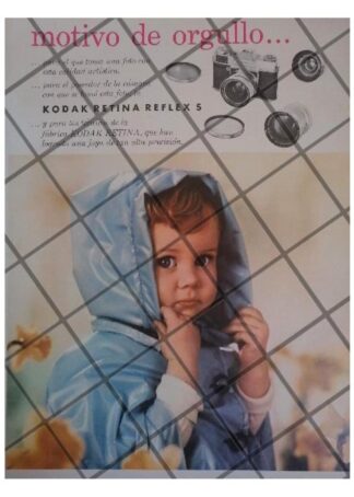 CARTEL PUBLICITARIO RETRO CAMARA KODAK RETINA REFLEX S 1960