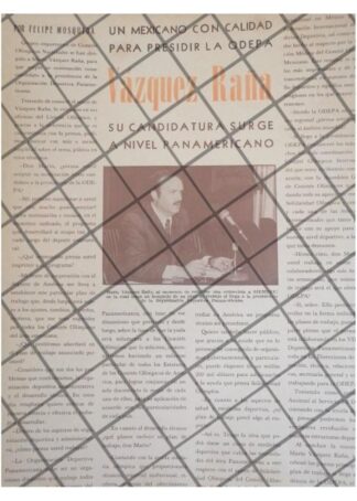 AFICHE ANTIGUO ENTREVISTA A MARIO VAZQUEZ RAÑA 1975