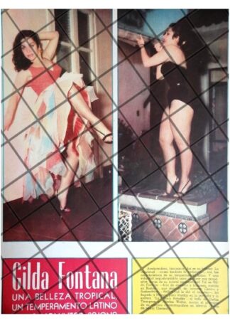 AFICHE RETRO. ACTRIZ. GILDA FONTANA 1956