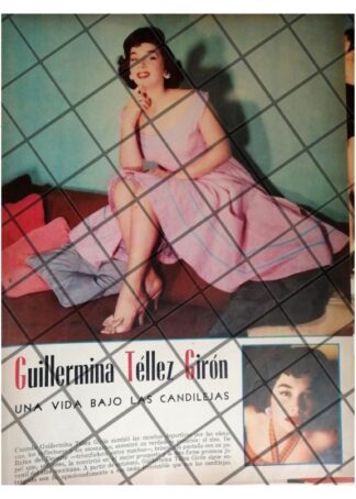 AFICHE RETRO. ACTRIZ GUILLERMINA TELLEZ GIRON 1956