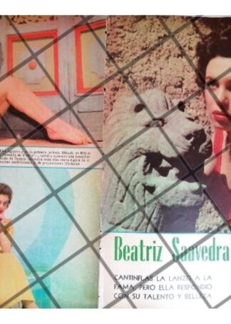 AFICHE RETRO. LA ACTRIZ BEATRIZ SAAVEDRA 1956