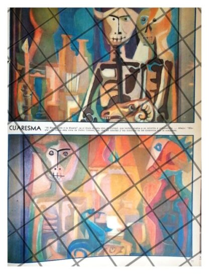 AFICHE RETRO EXPOSICION PEDRO CORONEL 1955 - Image 2