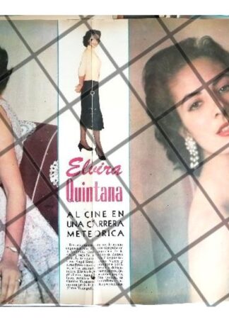 AFICHE RETRO. INICIOS. ACTRIZ. ELVIRA QUINTANA 1956