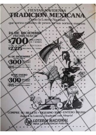 AFICHE PUBLICITARIO RETRO LOTERIA NACIONAL 1976 /232