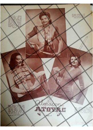 AFICHE PUBLICITARIO ANTIGUO ALMACENES ATOYAC 1944 /3