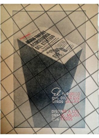 CARTEL PUBLICITARIO RETRO. PERIODICO LA PRENSA 1940