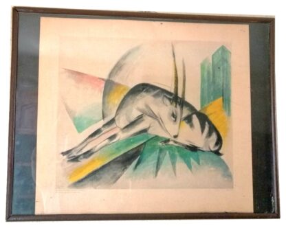 LITOGRAFIA ANTIGUA. GACELA, FRANZ MARC. GALERIA OTTO STANGL, EXPRESIONISMO - Image 2