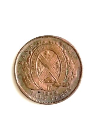MONEDA ANTIGUA CANADA 1844 PROVINCIA DE CANADA