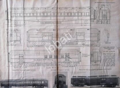 GRABADO ANTIGUO TREN NEW YORK CENTRAL 1928 /A2