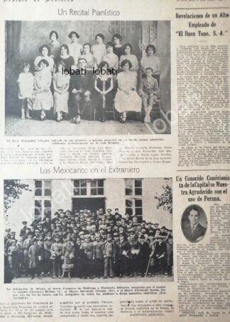 CARTEL ANTIGUO ORIGINAL DE MAESTRO ROMUALDO VAZQUEZ Y ALUMNAS 1925 Y MAS NOTAS / MSC