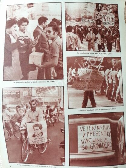 CARTEL ANTIGUO ORIGINAL DE EVENTOS DE TLATELOLCO 1968 REBELDIA Y REPRESION - Image 2
