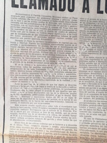 CARTEL ANTIGUO ORIGINAL DE MANIFIESTO COMUNISTA DE DAVID ALFARO SIQUEIROS 1971 / MUY RARO - Image 3