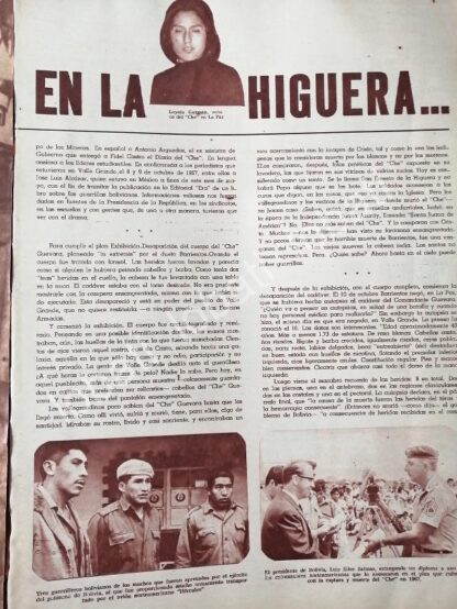 CARTEL ANTIGUO ORIGINAL DE REPORTAJE DE LA MUERTE DEL CHE GUEVARA 1967 / RARO - Image 3