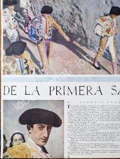 CARTEL ANTIGUO ORIGINAL DE EVOCACION. SALIDA AL RUEDO DE MANOLETE 1949 / TOROS - Image 3