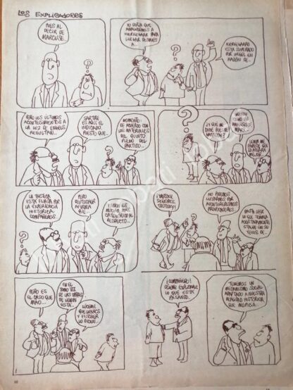 CARTEL ANTIGUO ORIGINAL DE CARICATURA VINTAGE. RIUS. 1966 EXPLICANDO A MARCUSE - Image 2
