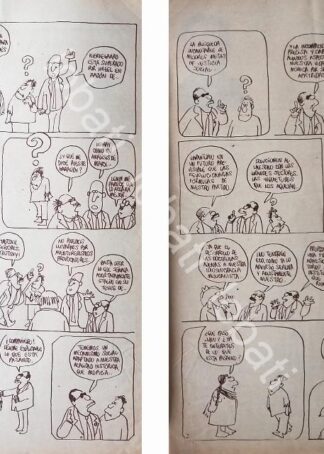 CARTEL ANTIGUO ORIGINAL DE CARICATURA VINTAGE. RIUS. 1966 EXPLICANDO A MARCUSE