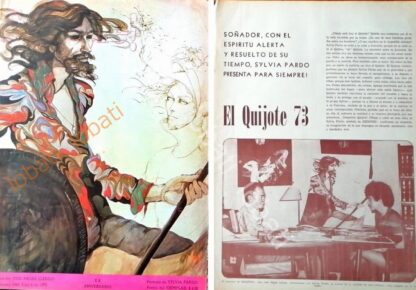 CARTEL ANTIGUO ORIGINAL DE RESEÑA & PORTADA RETRO DE SYLVIA PARDO, EL QUIJOTE 1973 / ARTE / PINTORES - Image 2