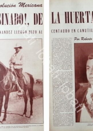 CARTEL ANTIGUO ORIGINAL DE RESEÑA. PANCHO VILLA SESINADO 1966