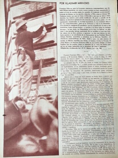CARTEL ANTIGUO ORIGINAL DE PANCHO VILLA, GUERRERO DEL MUNDO 1966 - Image 2