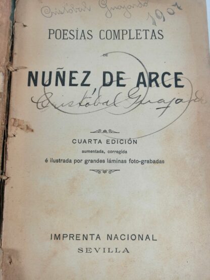 LIBRO ANTIGUO. POESIAS DE NUÑEZ DE ARCE S/F Ca. 1900 POESIA - Image 4