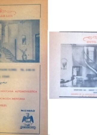 2 AFICHES ANTIGUOS HOTEL SAN LUIS 1963 SALTILLO, COAHUILA