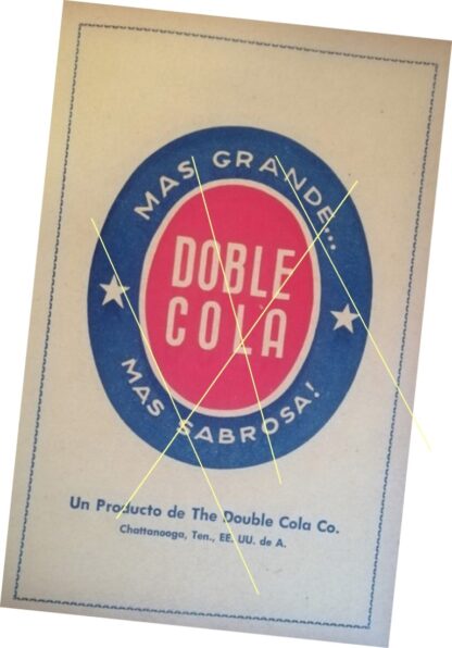 2 AFICHES DE PUBLICIDAD ANTIGUA REFRESCOS DOBLE COLA 1958 - Image 3