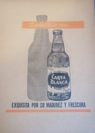 CARTEL RETRO CERVEZA CARTA BLANCA 1951 /3