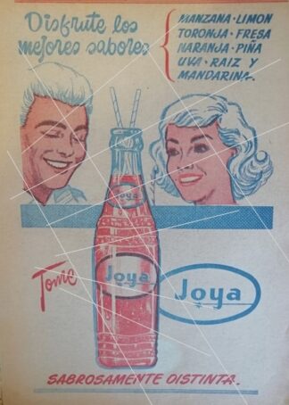 PUBLICIDAD ANTIGUA REFRESCOS JOYA 1963