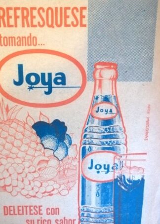 PUBLICIDAD ANTIGUA REFRESCOS JOYA 1964