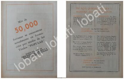 CARTEL ANTIGUO ORIGINAL DE FOLLETO DEL BANCO POPULAR DE EDIFICACION Y AHORROS 1946 /222 - Image 4