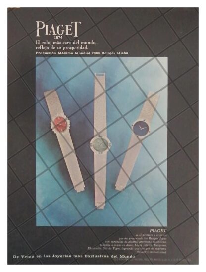 CARTEL PUBLICITARIO RETRO. RELOJES PIAGET 1967 /10