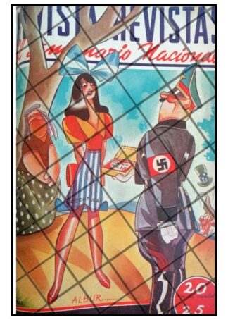 CARICATURA ANTIGUA. HITLER SEDUCE A ARGENTINA 1942