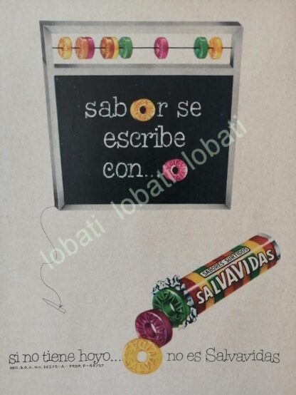 CARTEL ANTIGUO ORIGINAL DE COLECCION DE 18 AFICHES DULCES SALVAVIDAS 1940/50s UNICA - Image 12