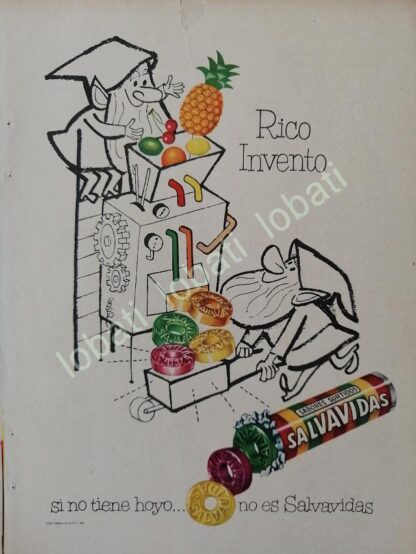CARTEL ANTIGUO ORIGINAL DE COLECCION DE 18 AFICHES DULCES SALVAVIDAS 1940/50s UNICA - Image 13