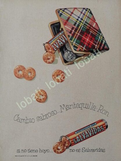 CARTEL ANTIGUO ORIGINAL DE COLECCION DE 18 AFICHES DULCES SALVAVIDAS 1940/50s UNICA - Image 14