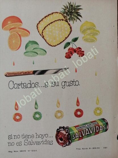 CARTEL ANTIGUO ORIGINAL DE COLECCION DE 18 AFICHES DULCES SALVAVIDAS 1940/50s UNICA - Image 18