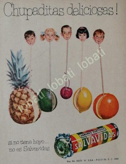CARTEL ANTIGUO ORIGINAL DE COLECCION DE 18 AFICHES DULCES SALVAVIDAS 1940/50s UNICA - Image 20